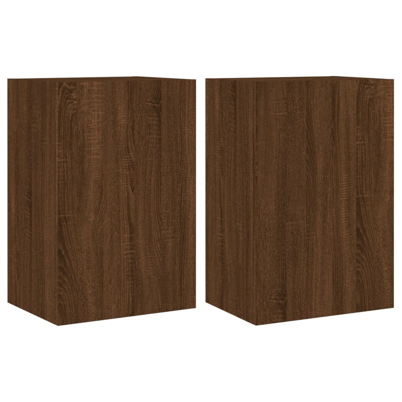 Tv-wandmeubels 2 st 40,5x30x60 cm bewerkt hout bruineikenkleur