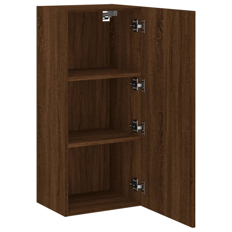 Tv-wandmeubel 40,5x30x90 cm bewerkt hout bruineikenkleurig