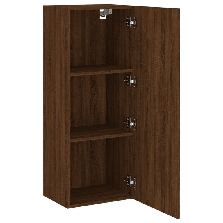 Tv-wandmeubel 40,5x30x102 cm bewerkt hout bruineikenkleurig