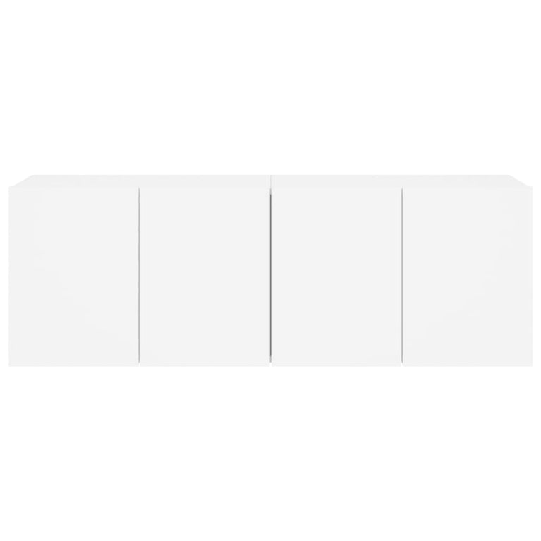 Tv-meubels 2 st wandgemonteerd 60x30x41 cm wit