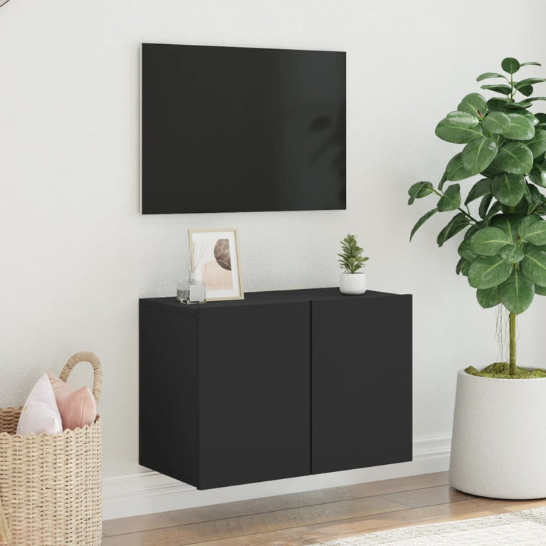 Tv-meubel wandgemonteerd 60x30x41 cm zwart
