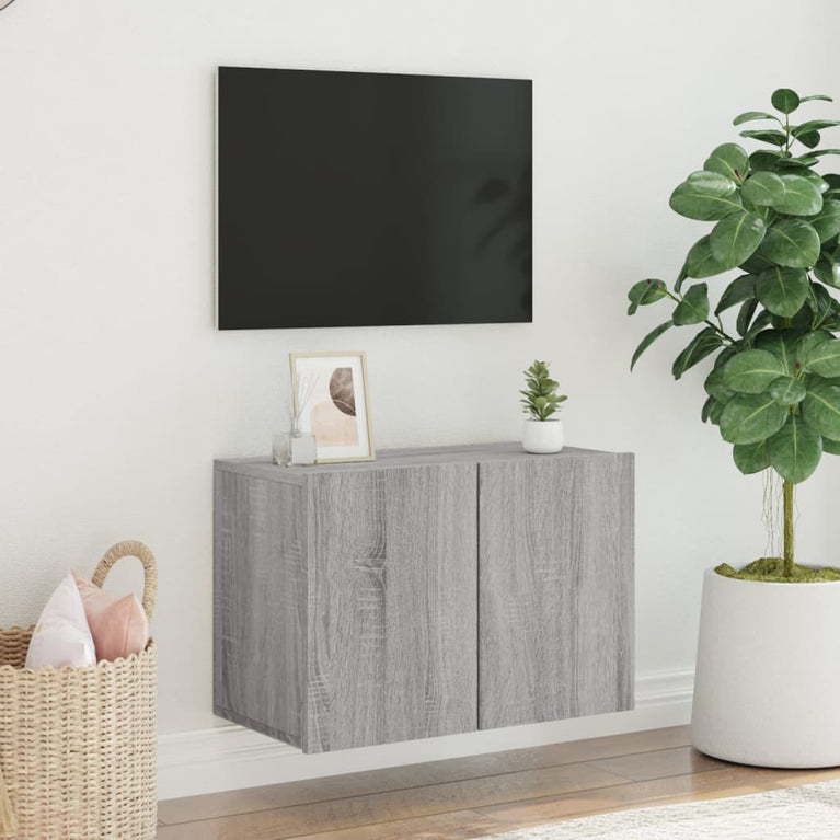 Tv-meubel wandgemonteerd 60x30x41 cm grijs sonoma eikenkleurig