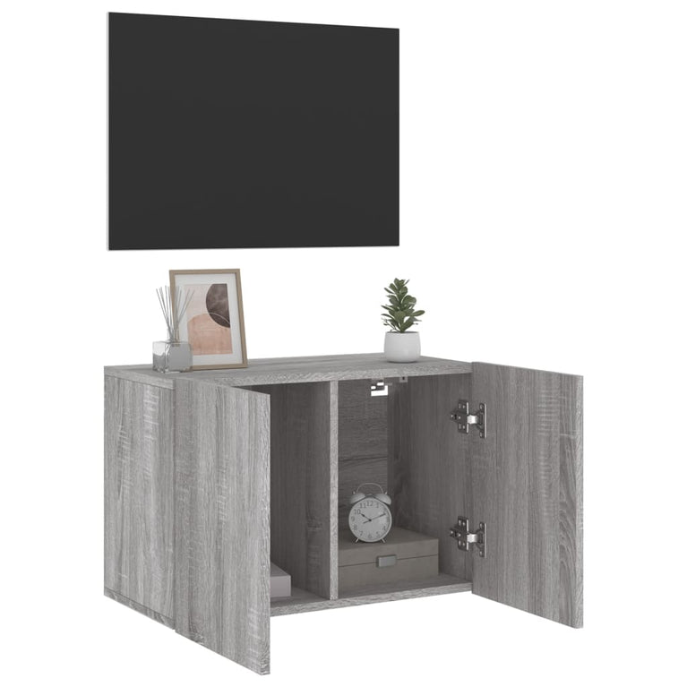 Tv-meubel wandgemonteerd 60x30x41 cm grijs sonoma eikenkleurig
