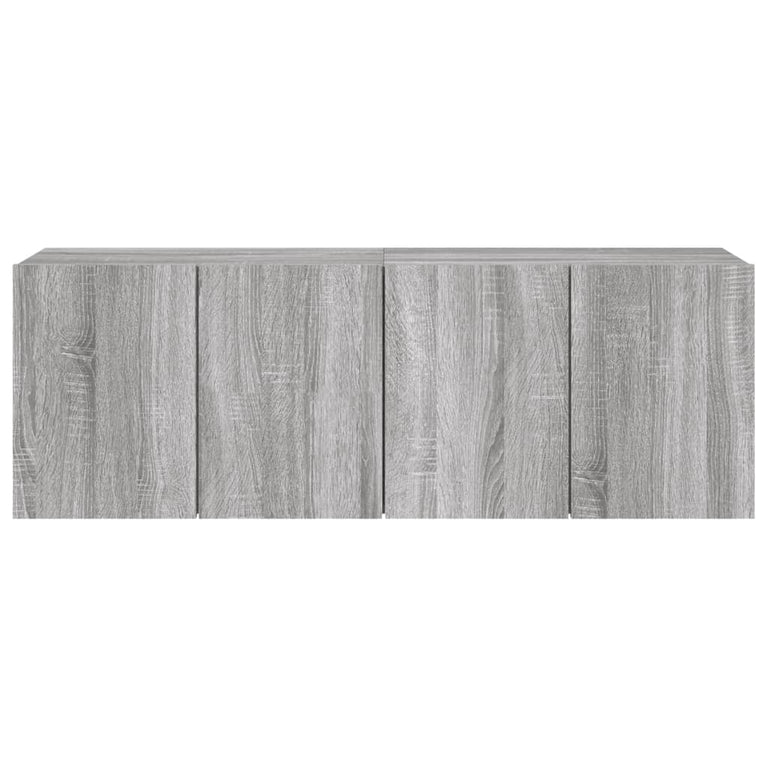 Tv-meubels 2 st wandgemonteerd 60x30x41 cm grijs sonoma eiken