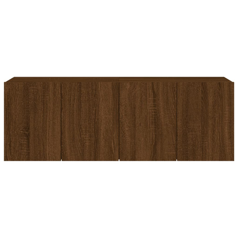 Tv-meubels 2 st wandgemonteerd 60x30x41 cm bruineikenkleurig