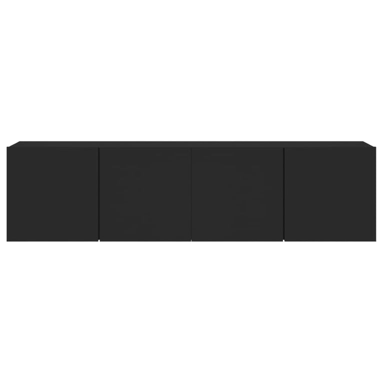 Tv-meubels 2 st wandgemonteerd 80x30x41 cm zwart