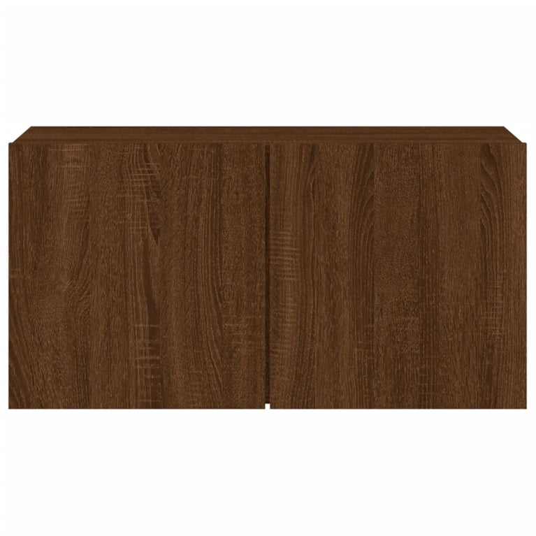 Tv-meubel wandgemonteerd 80x30x41 cm bruineikenkleurig