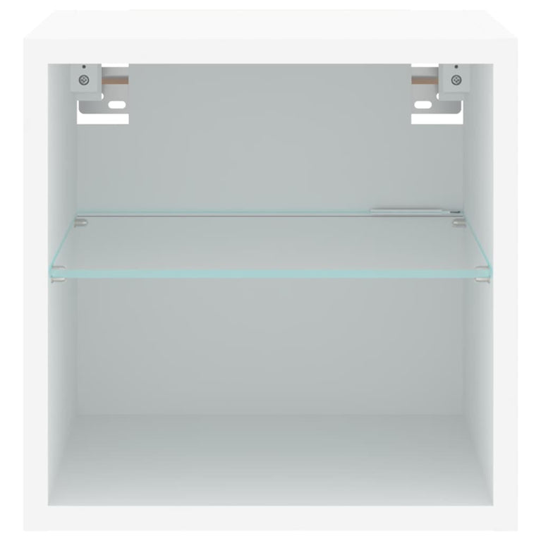Tv-meubel met LED-verlichting 30x28,5x30 cm wit