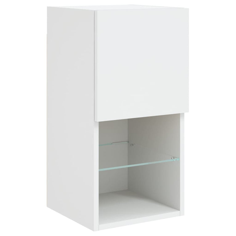 Tv-meubelen 2 st met LED-verlichting 30,5x30x60 cm wit