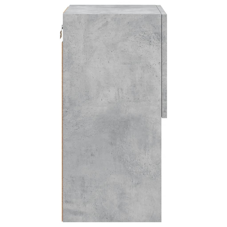 Tv-meubelen 2 st met LED-verlichting 30,5x30x60 cm betongrijs