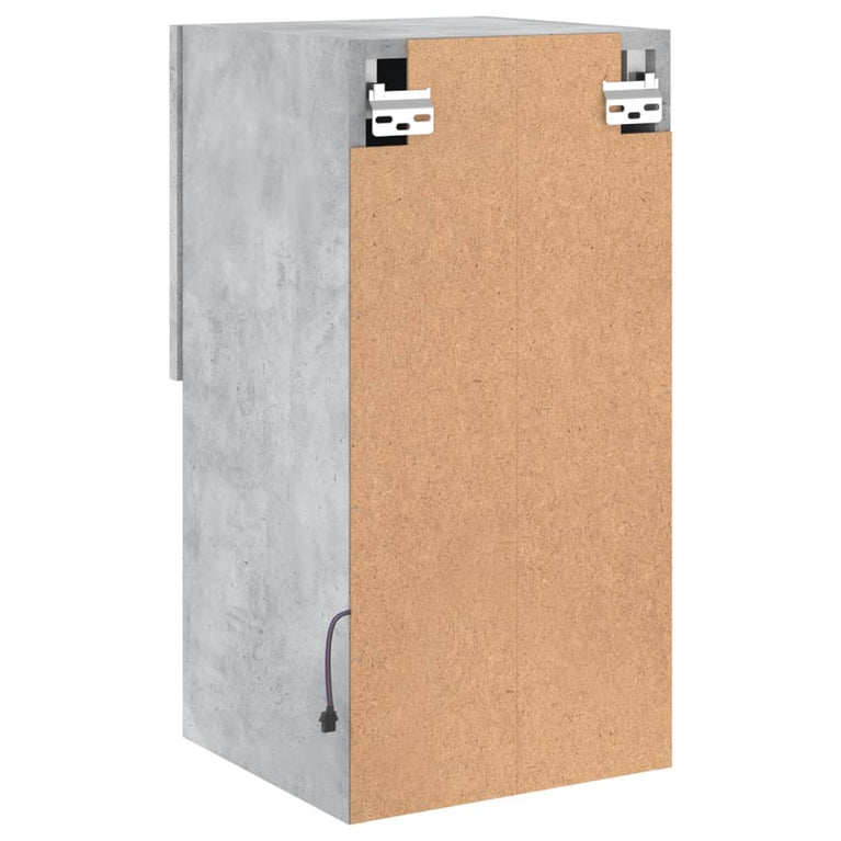 Tv-meubelen 2 st met LED-verlichting 30,5x30x60 cm betongrijs