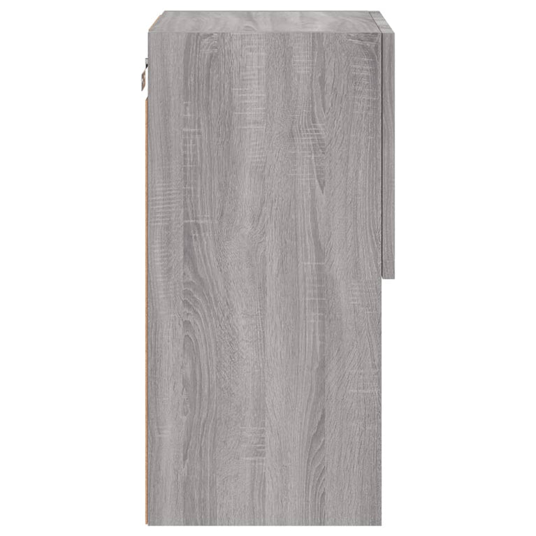 Tv-meubel met LED-verlichting 30,5x30x60 cm grijs sonoma eiken