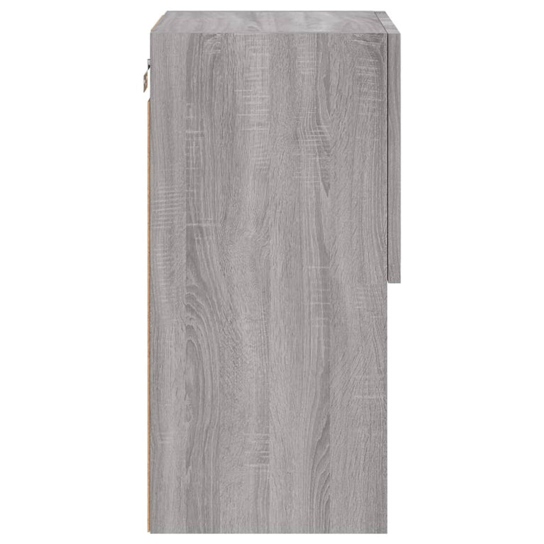 Tv-meubelen 2 st met LED-verlichting 30,5x30x60 cm grijs sonoma