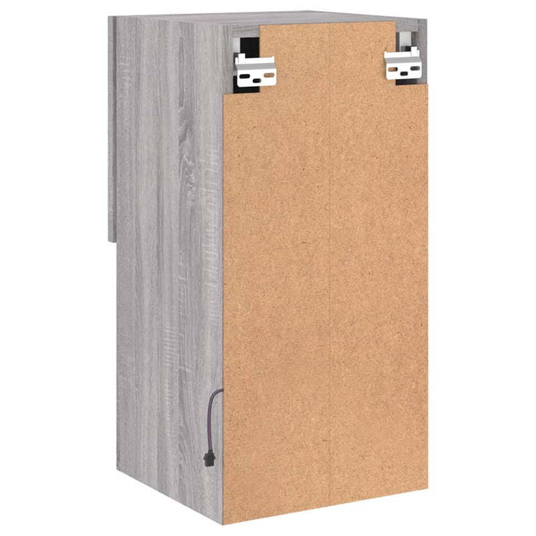 Tv-meubelen 2 st met LED-verlichting 30,5x30x60 cm grijs sonoma