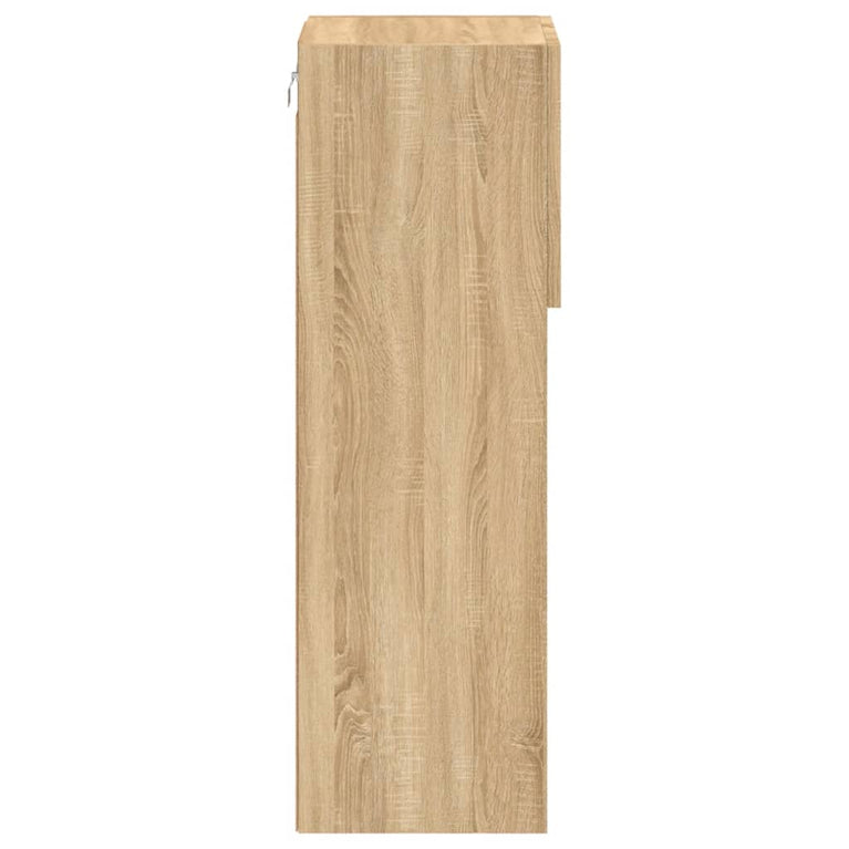 Tv-meubel met LED-verlichting 30,5x30x90 cm sonoma eikenkleurig