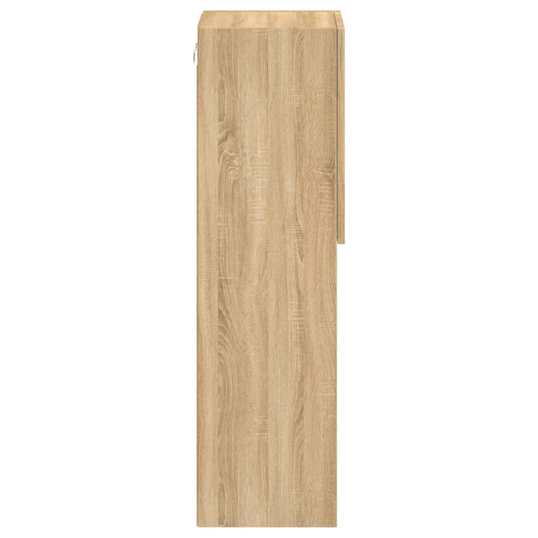 Tv-meubels met LED-verlichting 2 st 30,5x30x102 cm sonoma eiken