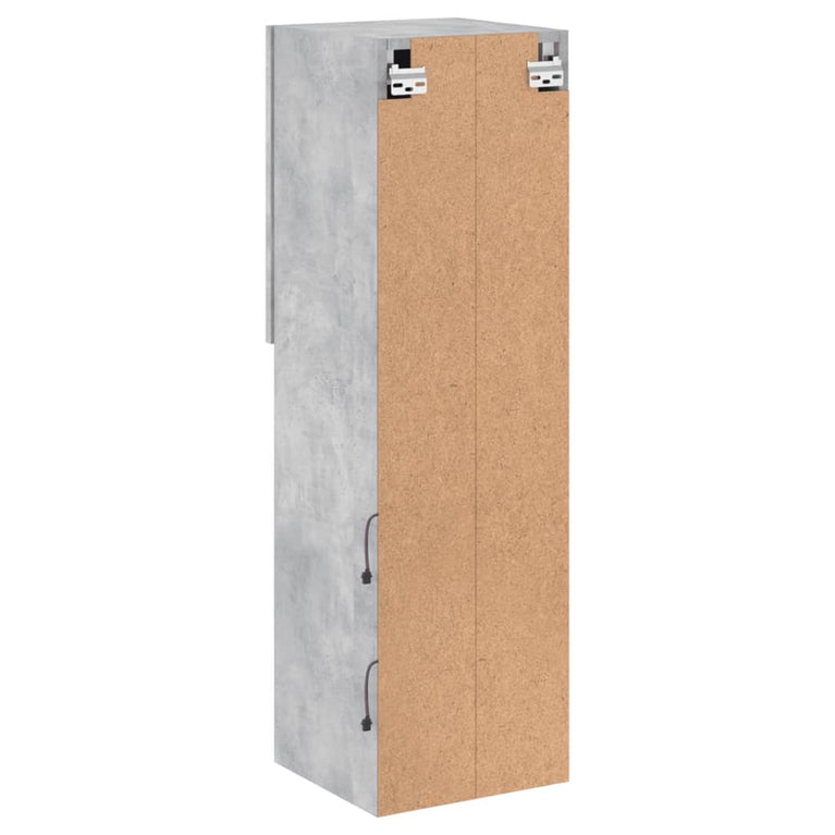 Tv-meubels met LED-verlichting 2 st 30,5x30x102 cm betongrijs