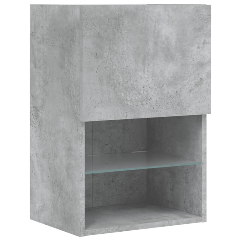 Tv-meubel met LED-verlichting 40,5x30x60 cm betongrijs