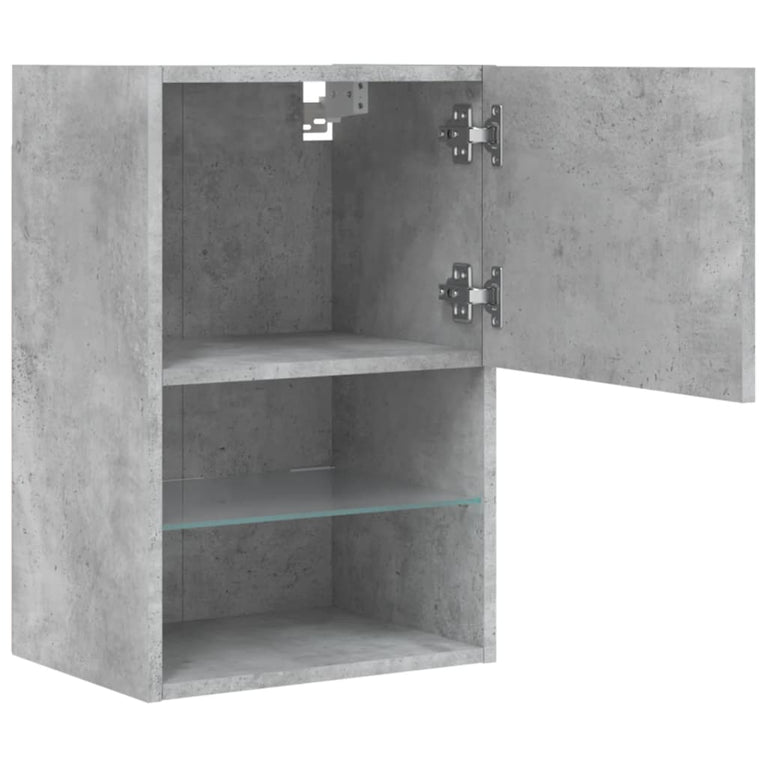 Tv-meubel met LED-verlichting 40,5x30x60 cm betongrijs