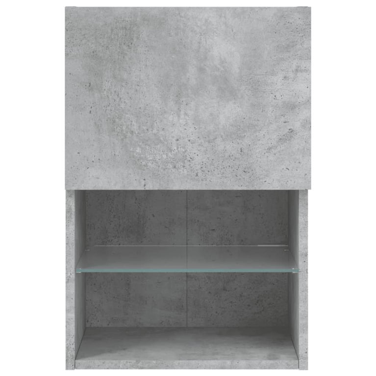 Tv-meubel met LED-verlichting 40,5x30x60 cm betongrijs