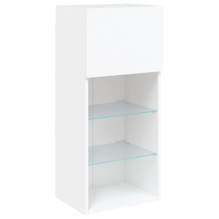 Tv-meubel met LED-verlichting 40,5x30x90 cm wit