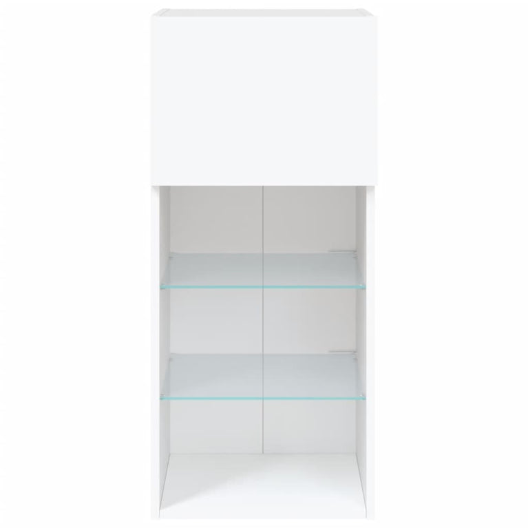 Tv-meubel met LED-verlichting 40,5x30x90 cm wit