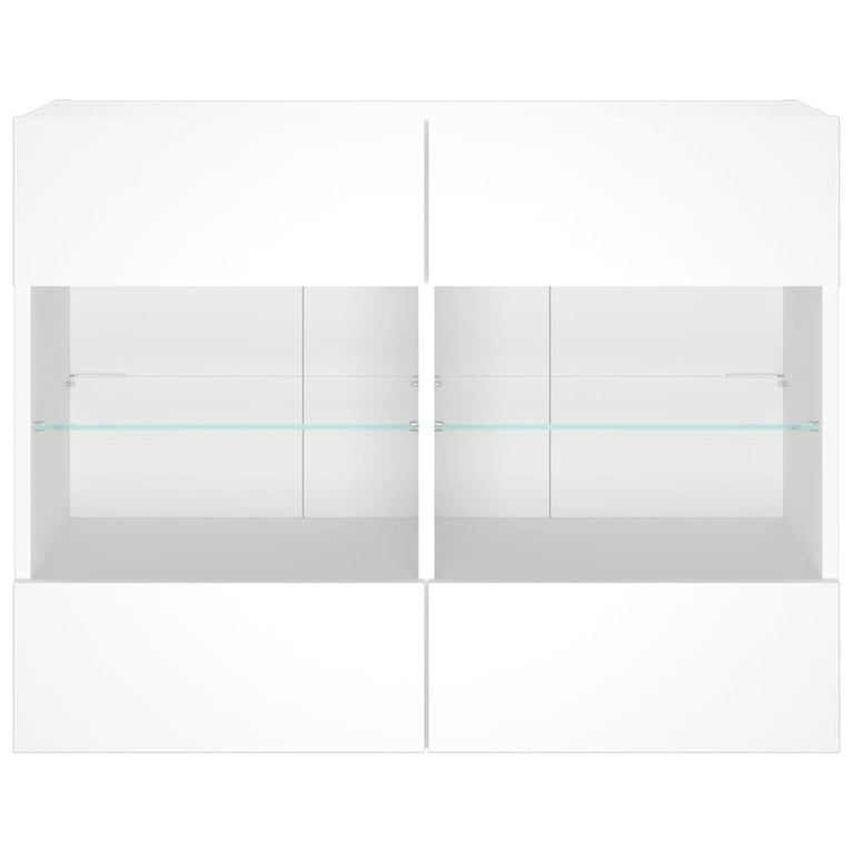 Tv-wandmeubel met LED-verlichting 78,5x30x60,5 cm wit