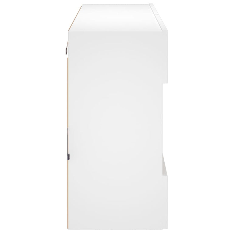 Tv-wandmeubel met LED-verlichting 98,5x30x60,5 cm wit