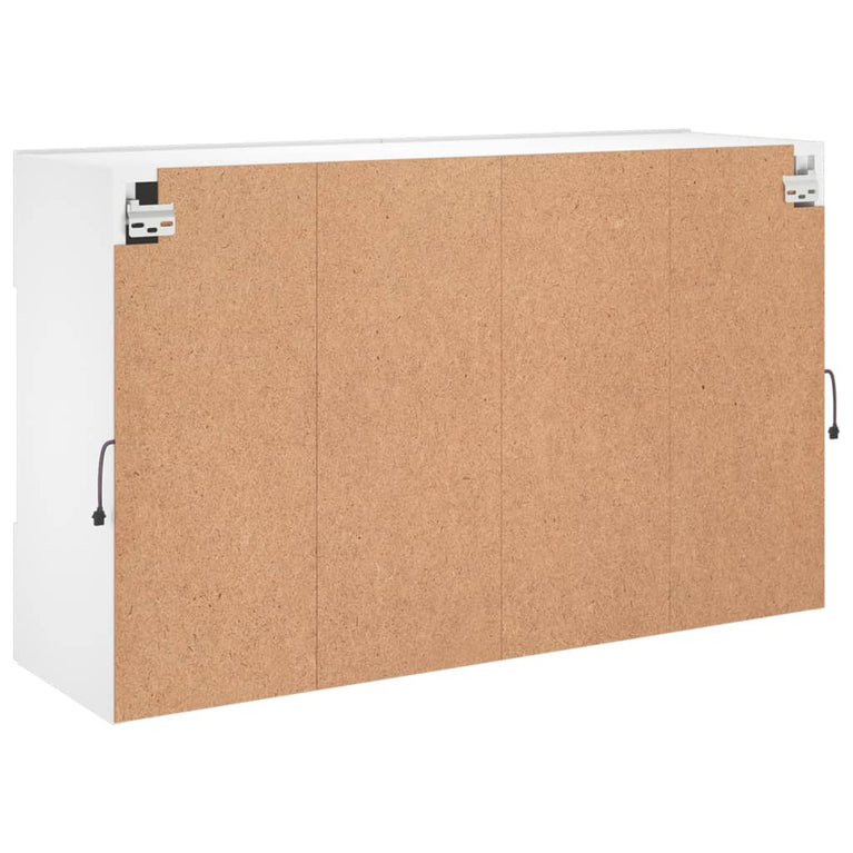 Tv-wandmeubel met LED-verlichting 98,5x30x60,5 cm wit