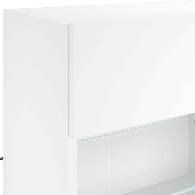 Tv-wandmeubel met LED-verlichting 98,5x30x60,5 cm wit