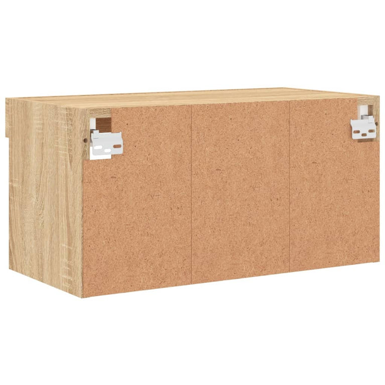 Tv-meubel met LED-verlichting 60x30x30 cm sonoma eikenkleurig