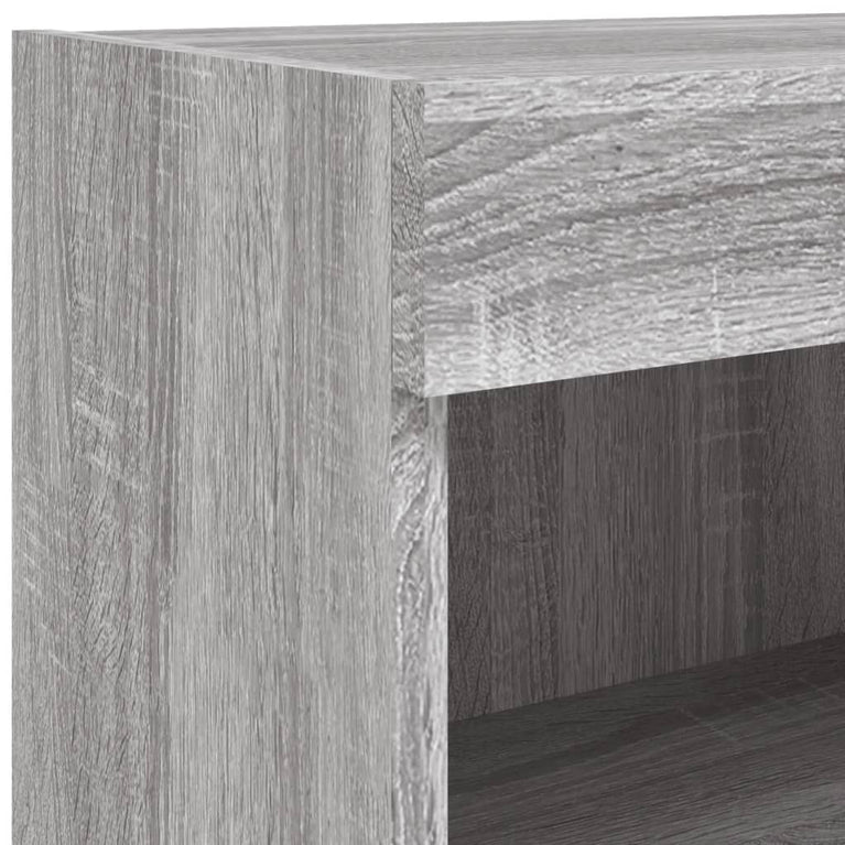 Tv-meubel met LED-verlichting 60x30x30 cm grijs sonoma eiken