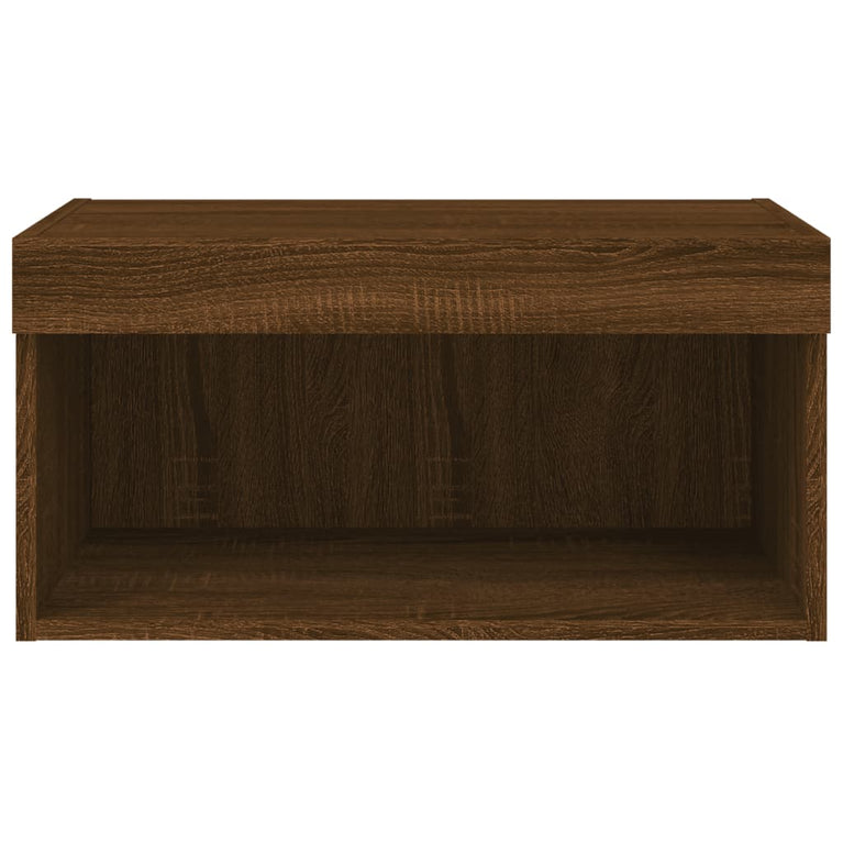 Tv-meubel met LED-verlichting 60x30x30 cm bruineikenkleurig