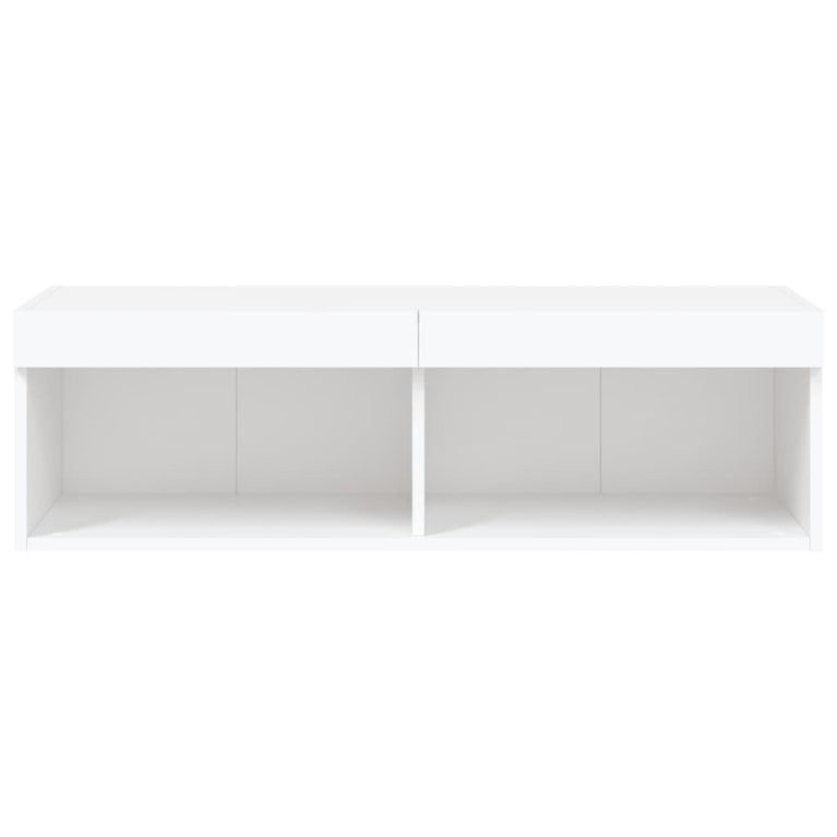 Tv-meubel met LED-verlichting 100x30x30 cm wit