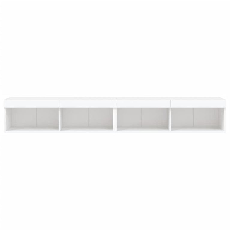 Tv-meubels met LED-verlichting 2 st 100x30x30 cm wit