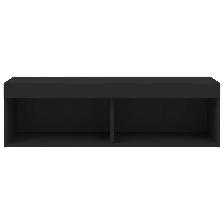 Tv-meubel met LED-verlichting 100x30x30 cm zwart