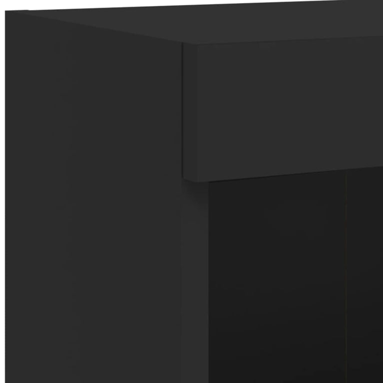 Tv-meubels met LED-verlichting 2 st 100x30x30 cm zwart
