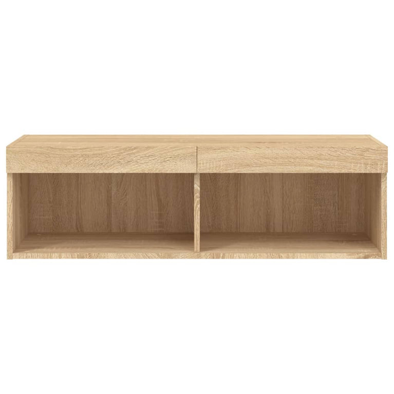 Tv-meubel met LED-verlichting 100x30x30 cm sonoma eikenkleurig
