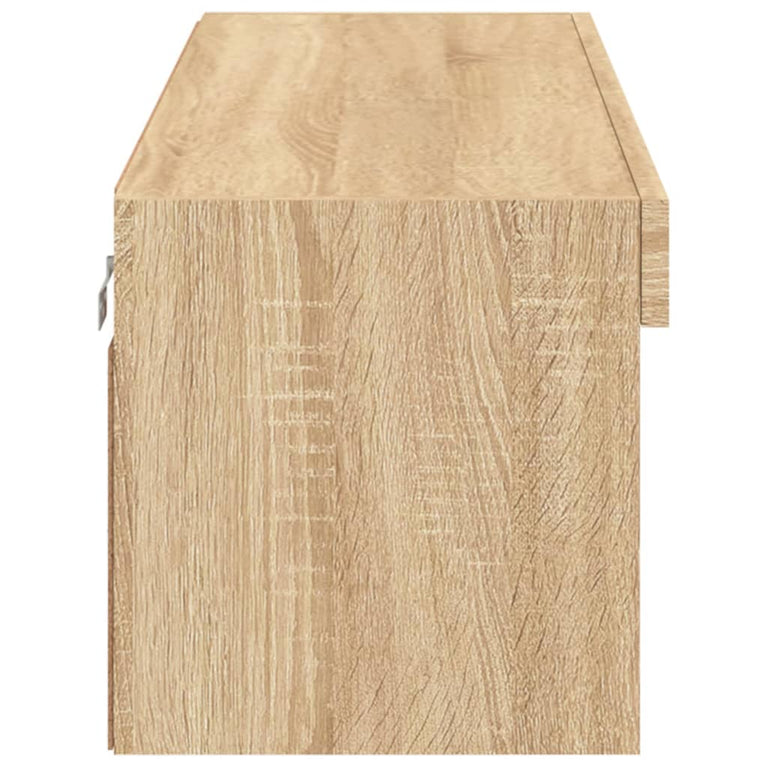 Tv-meubel met LED-verlichting 100x30x30 cm sonoma eikenkleurig