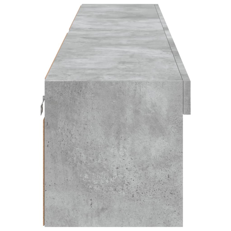 Tv-meubels met LED-verlichting 2 st 100x30x30 cm betongrijs