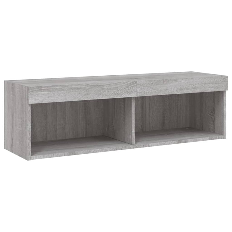 Tv-meubel met LED-verlichting 100x30x30 cm grijs sonoma eiken