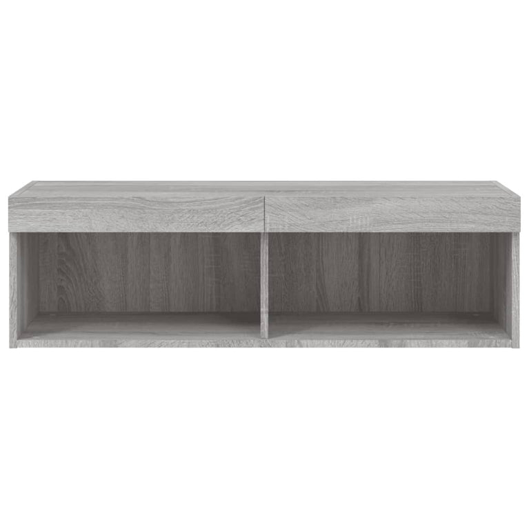 Tv-meubel met LED-verlichting 100x30x30 cm grijs sonoma eiken