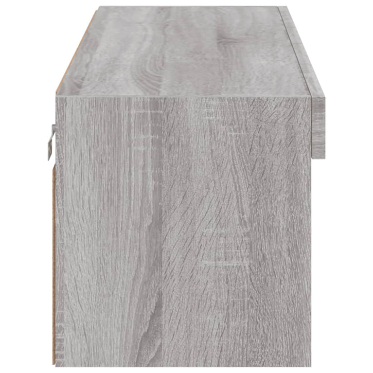 Tv-meubel met LED-verlichting 100x30x30 cm grijs sonoma eiken