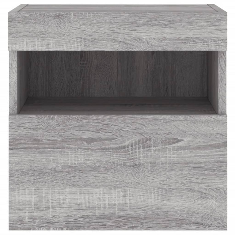 Tv-wandmeubel met LED 40x30x40 cm grijs sonoma eikenkleurig
