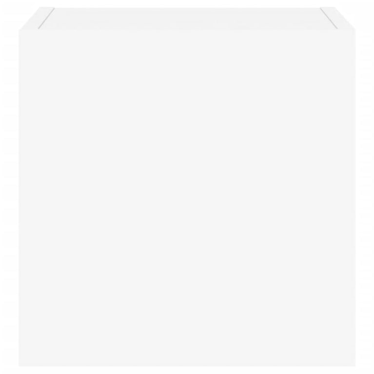 Tv-wandmeubel met LED-verlichting 100x35x30 cm wit