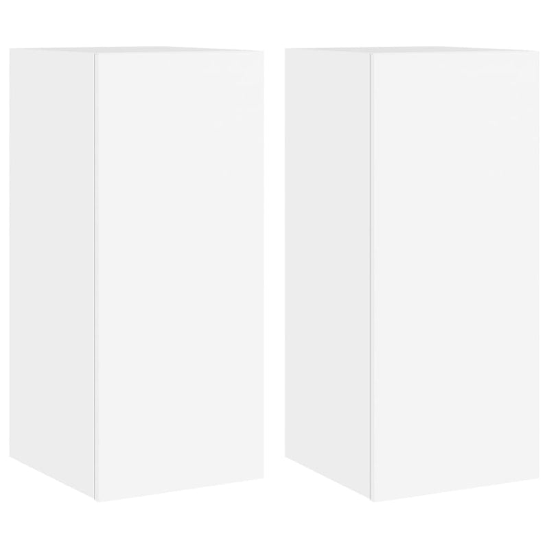 Tv-wandmeubels met LED-verlichting 2 st 30,5x35x70 cm wit