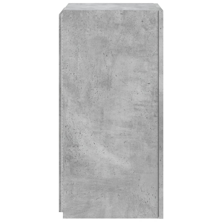 Tv-wandmeubels met LED 2 st 30,5x35x70 cm betongrijs