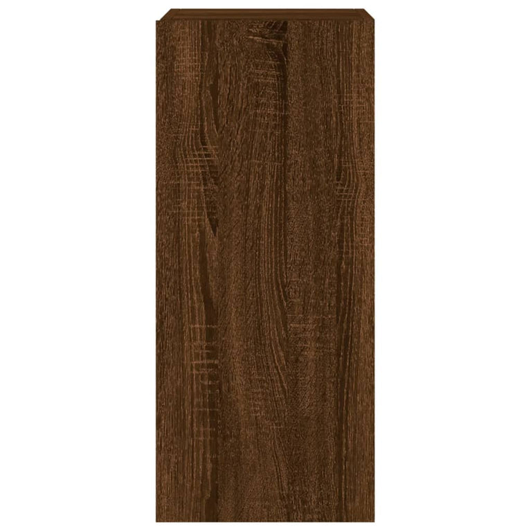 Tv-wandmeubel met LED-verlichting 30,5x35x70 cm bruineikenkleur