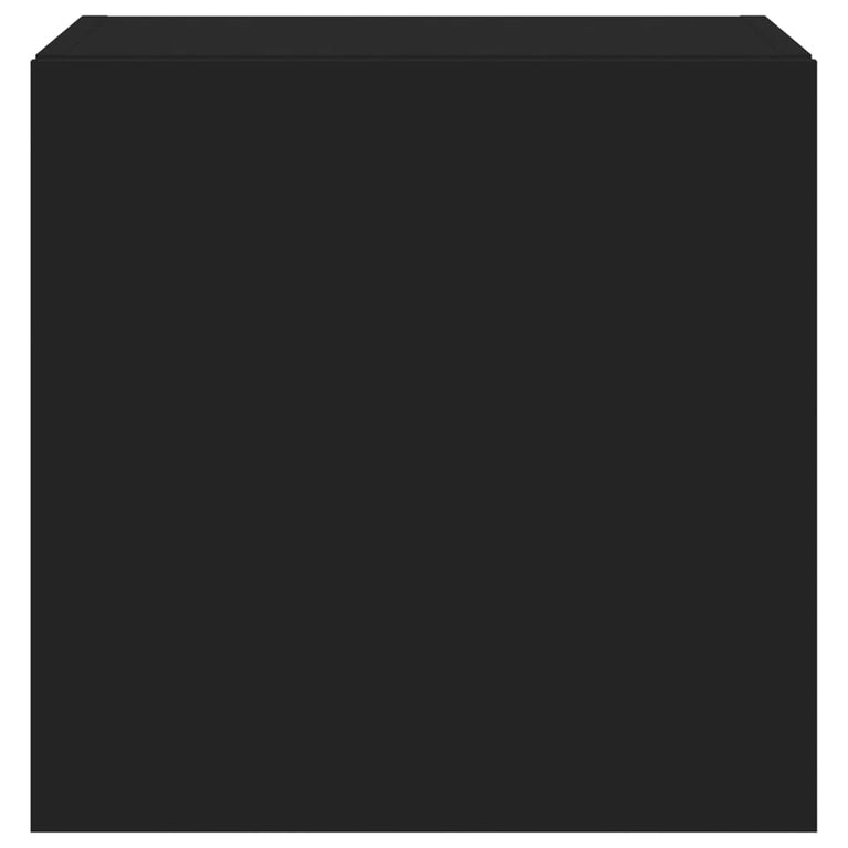 Tv-wandmeubelen met LED-verlichting 2 st 40,5x35x40 cm zwart