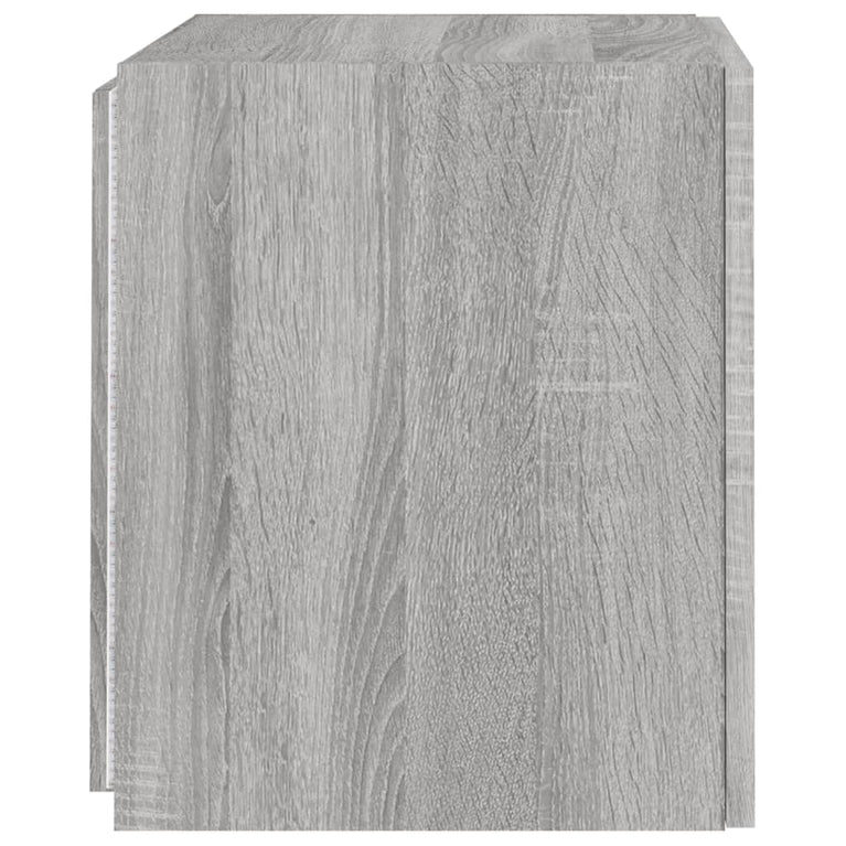 Tv-wandmeubel met LED-verlichting 40,5x35x40 cm grijs sonoma